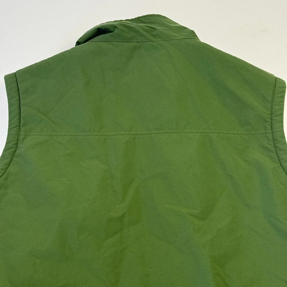 L.L. Bean Vest Mens LT Tall Green Fleece‎ Lined Full Zip Windbreaker Outdoor